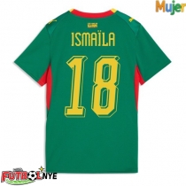 Camiseta Senegal Ismaila Sarr #18 Visitante Equipación para mujer Mundial 2026 manga corta